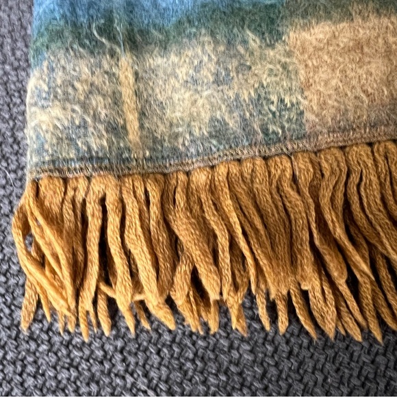 Vintage Scottish Mohair Wool Tartan Plaid Throw Blanket Andrew Stewart 50s 60s - Picture 5 of 8